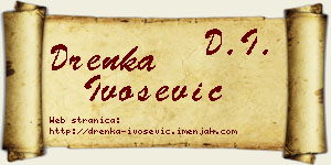Drenka Ivošević vizit kartica